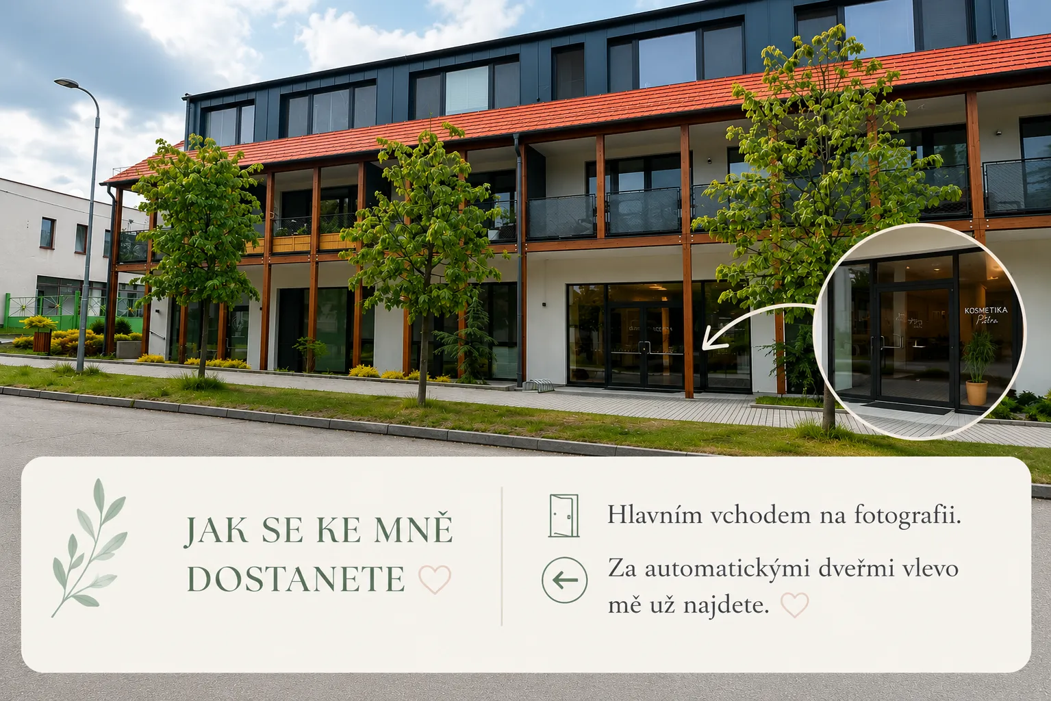 Budova Kosmetiky Petra v Lípě u Havlíčkova Brodu